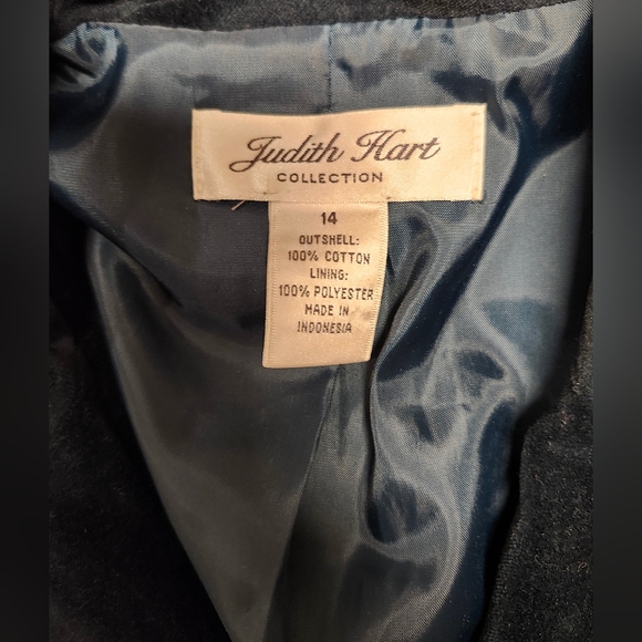 THIS IS A GEM! Womens Sz 14 Judith Hart Forest Green Velvet Style Suit - Picture 7 of 14